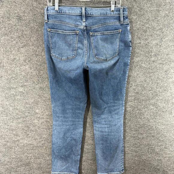 J. Crew Jeans Women 27 Blue Denim Medium Wash Slim Boyfriend Pockets MId Rise - Picture 2 of 7